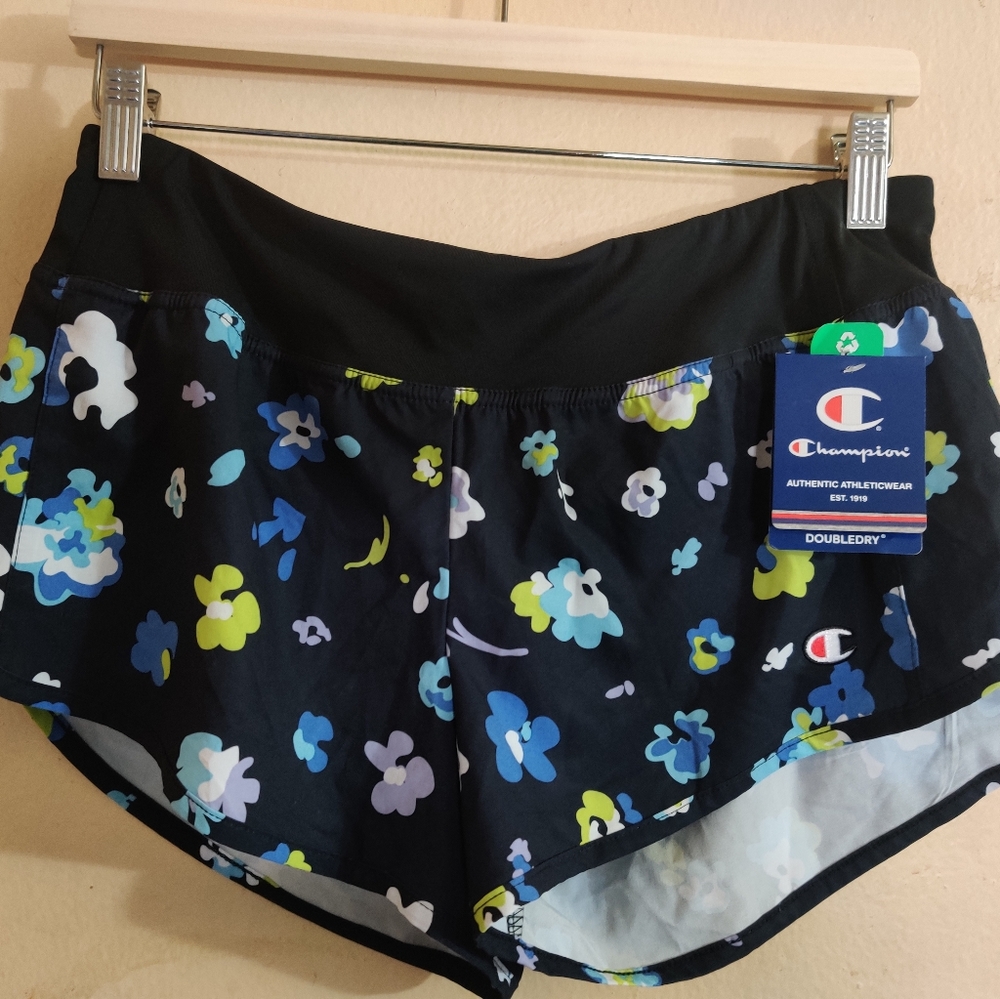 Champion Black Floral Athletic Shorts